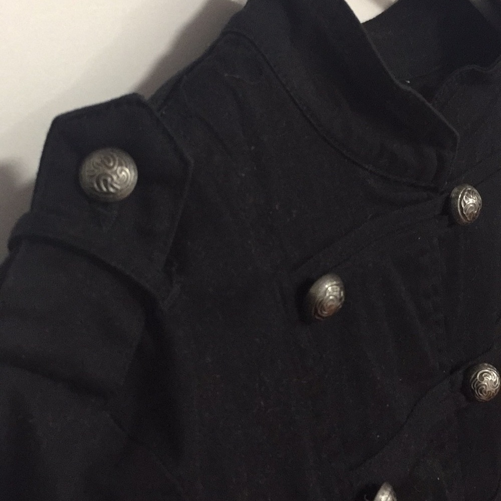 Military Style Button Down Long Jacket - image 3